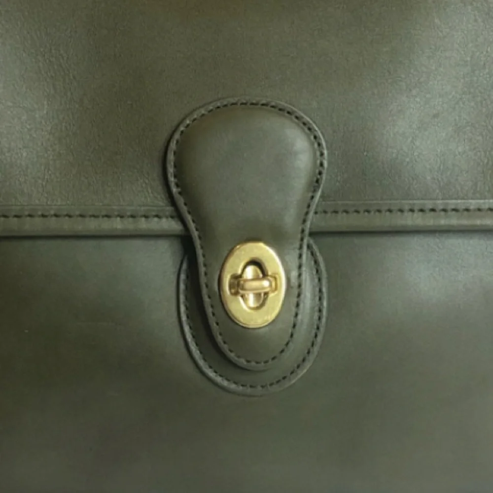 Vintage COACH WILLIS Loden Green Top Handle Turn Lock Bag 9927 COA NWT